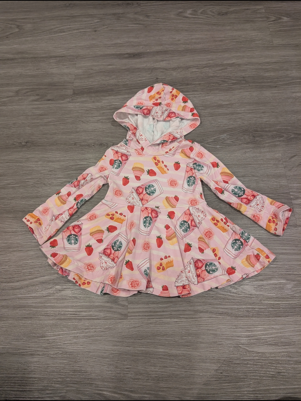 Vi & Jax - Bamboo Starbucks Peplum Hoodie (12-24 Months)